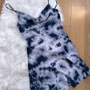 Realisation Par Tie Dye Cowl Neck Mini Dress